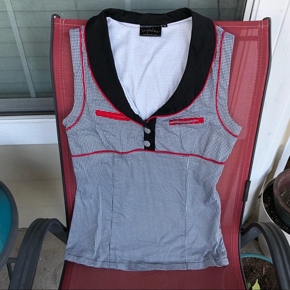 Tops - Houndstooth Fitted Tank